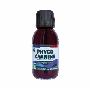 Packshot du flacon de phycocyanine liquide bio Etika Spirulina