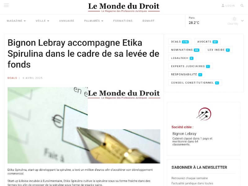 Article Le Monde du Droit 6 avril 2025