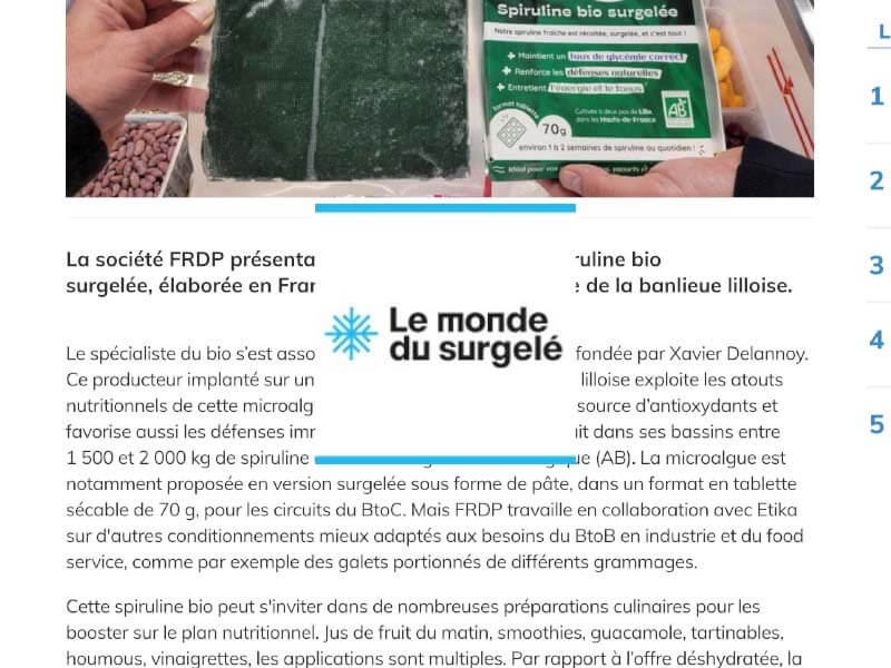 Article Le Monde du Surgelée – 26 février 2025