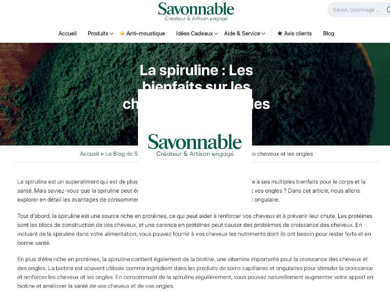Article Savonnable 1er mars 2025