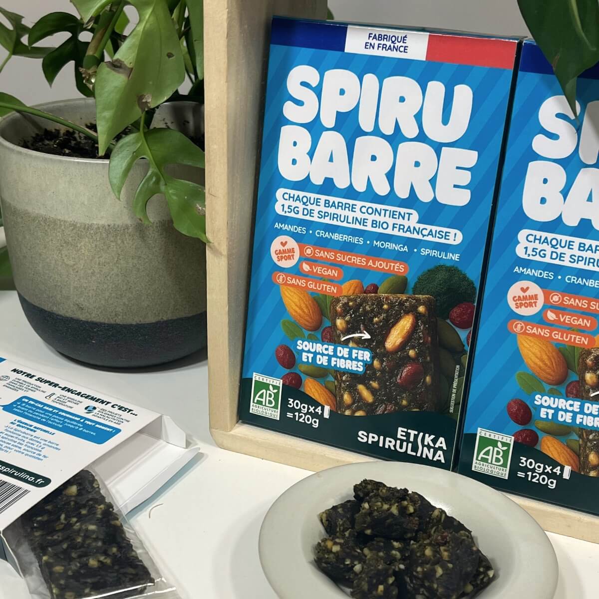 Barre à la spiruline bio française