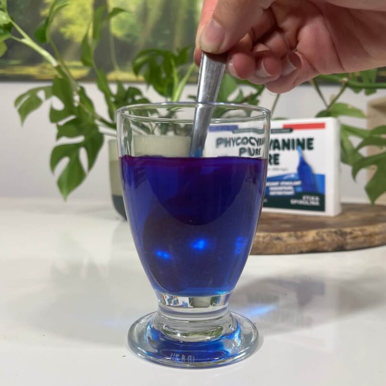 Verre de phycocyanine pure